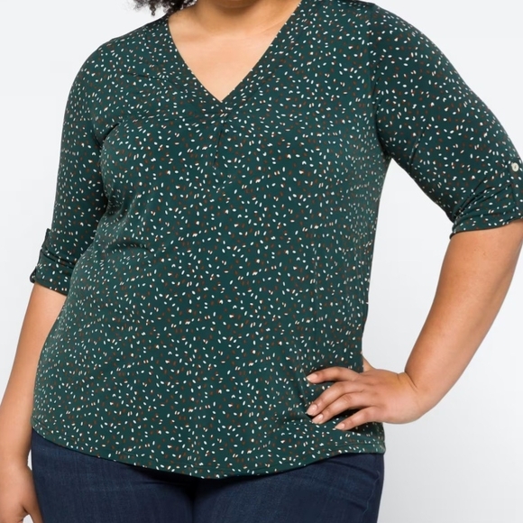 Beacon Navy and White Patterned Blouse - Picture 6 of 6